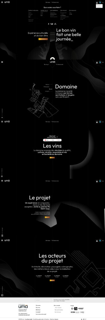Domaine uma - webdesign