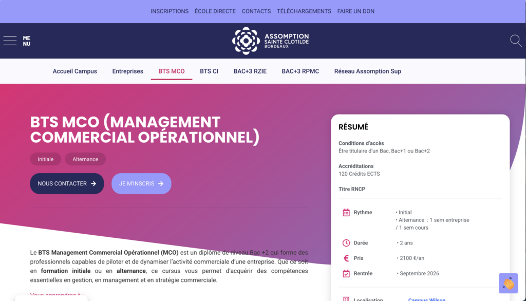 site web Assomption Bordeaux par Patrice CARRIER